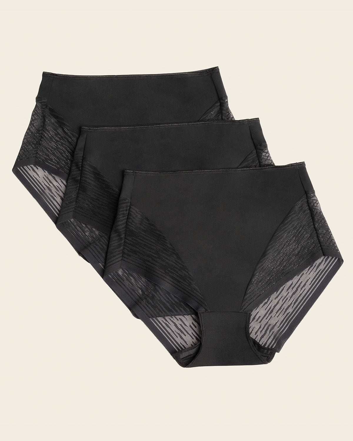 3-Pack High-Waisted Sheer Lace Shaper Panty