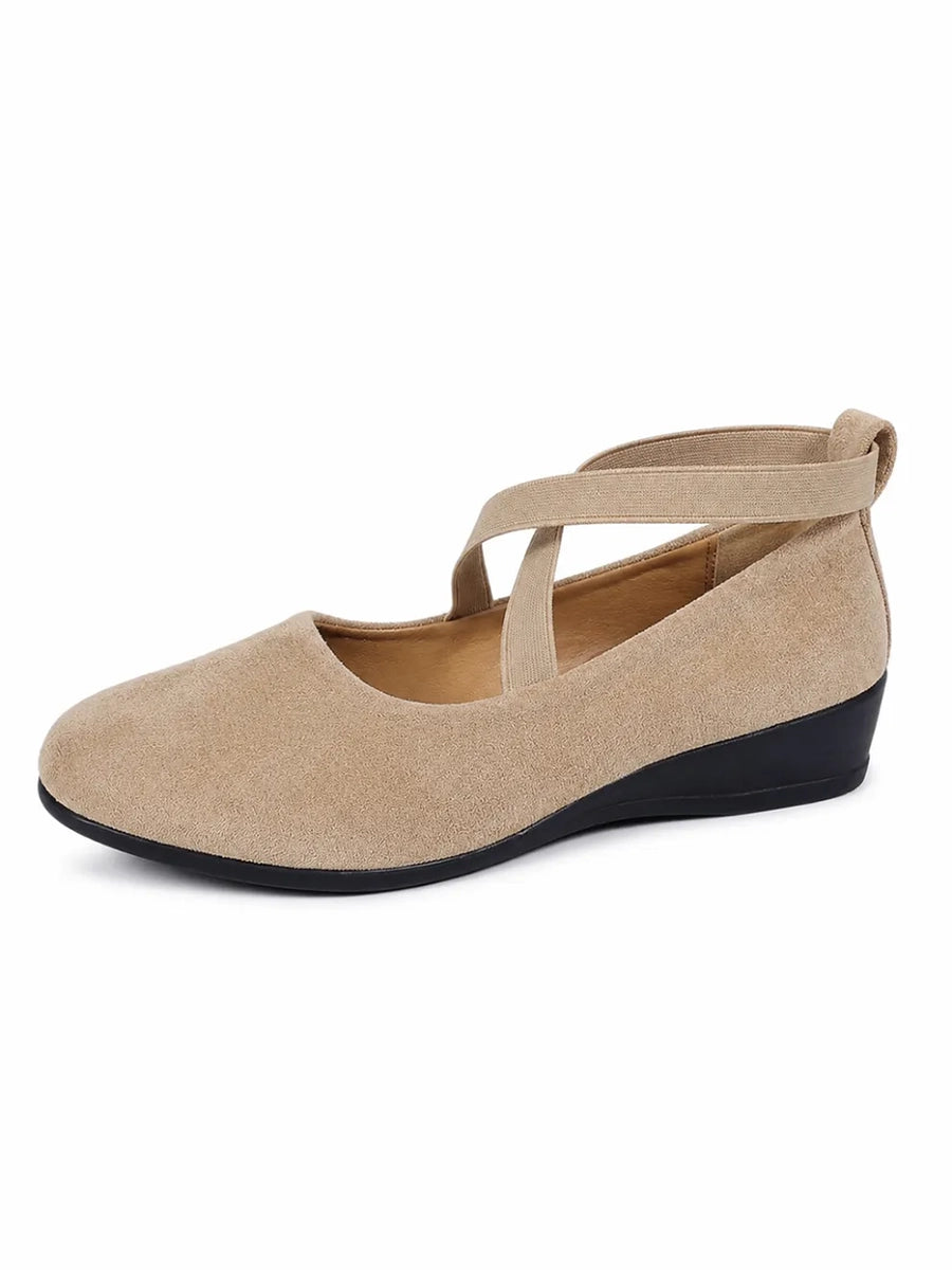 Women's Crisscross Wedge Mary Jane Shoes