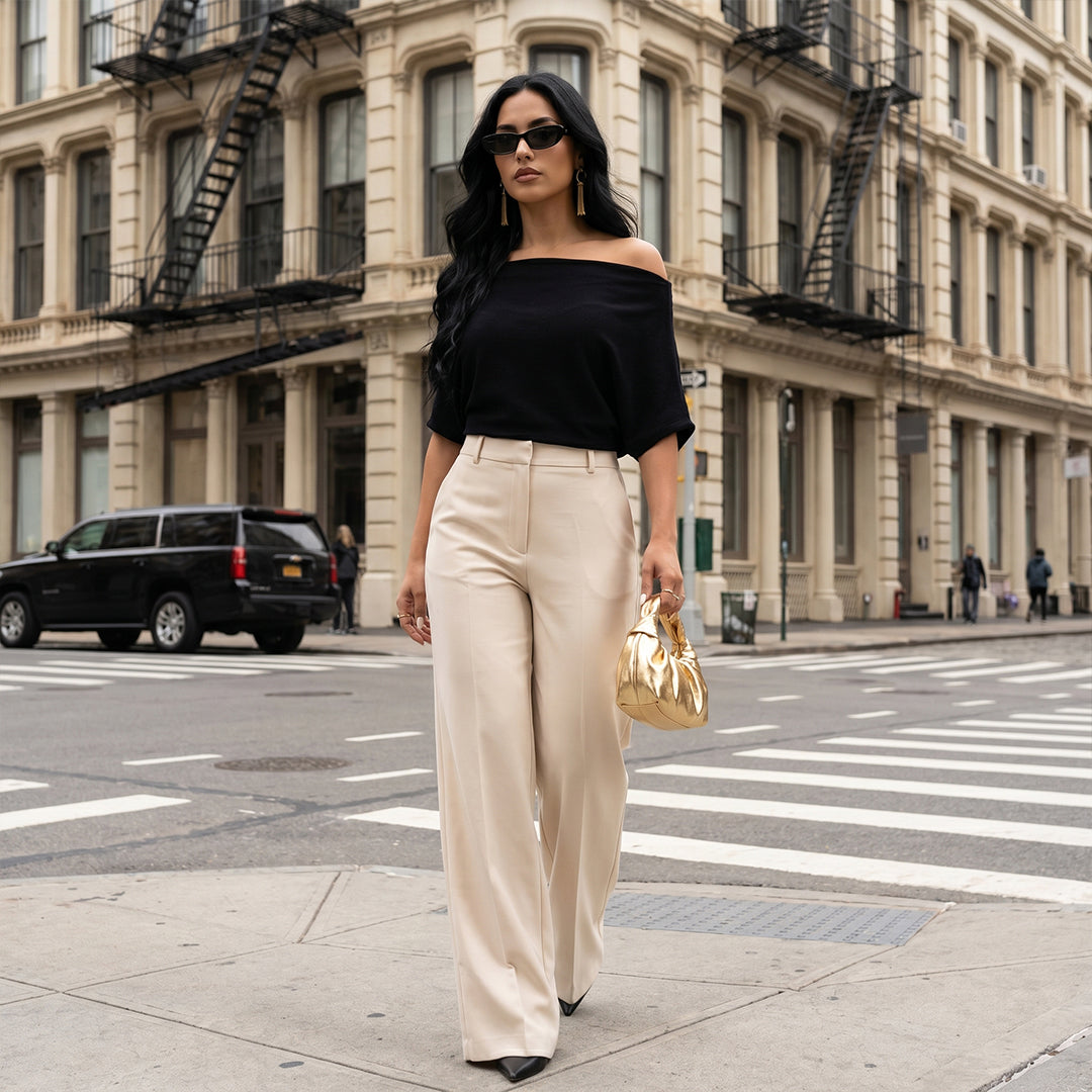 Off The Shoulder Sweaters Short Sleeve Knit Tops