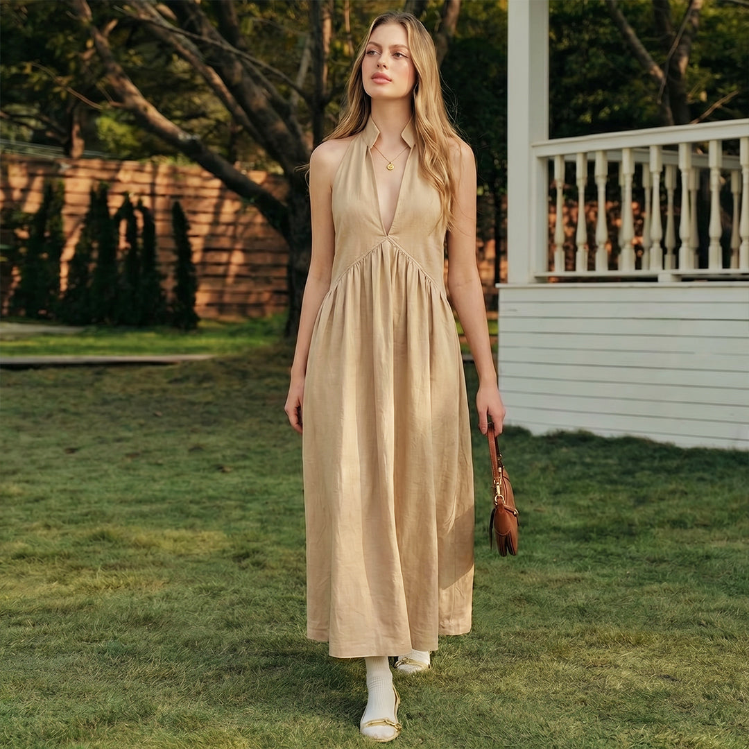 Sleeveless Loose Linen Cotton Dress