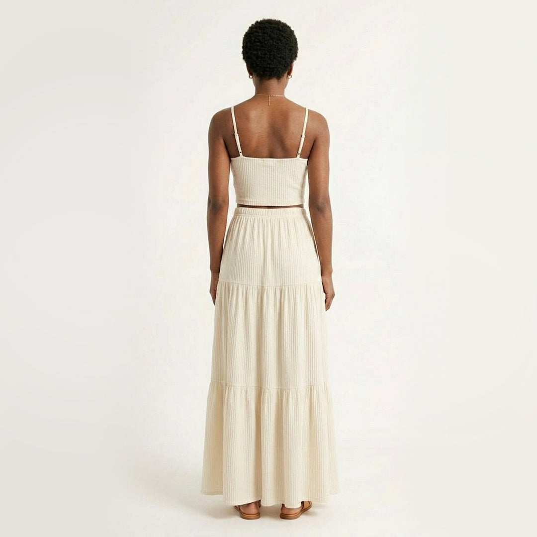 Crop Top Cami & Maxi Skirt Set