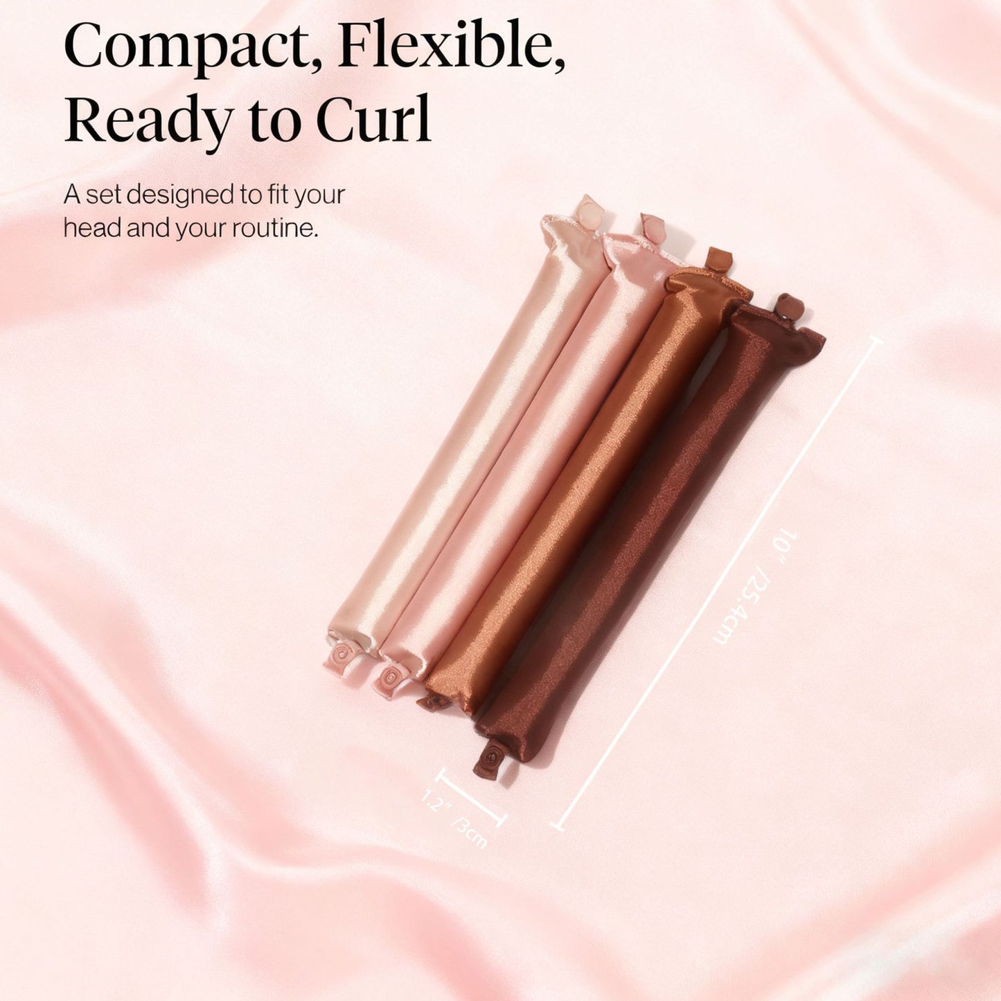 Rosewood Jumbo Satin Flexi Rods – 4PCS x 2 Sets (Total 8 Rods)