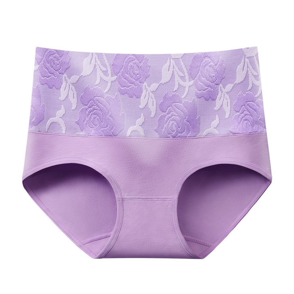 Elastic Printed High-Waist Panties
