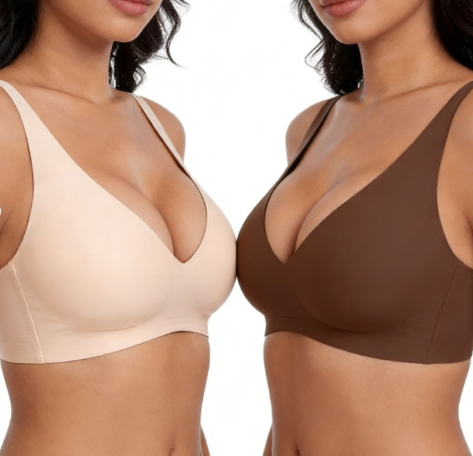 💗LAST DAY SALE 50% OFF⚡50K+ SOLD💕 Jelly Wireless Womens Comfortable Wireless Bras Push Up Bralettes Seamless Tshirts Bras Deep V Everyday Bras