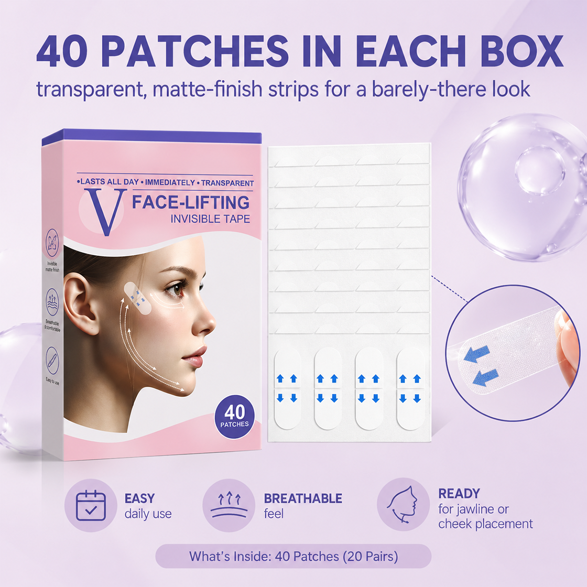 V-Face Lifting Invisible Adhesive Tape - image 6