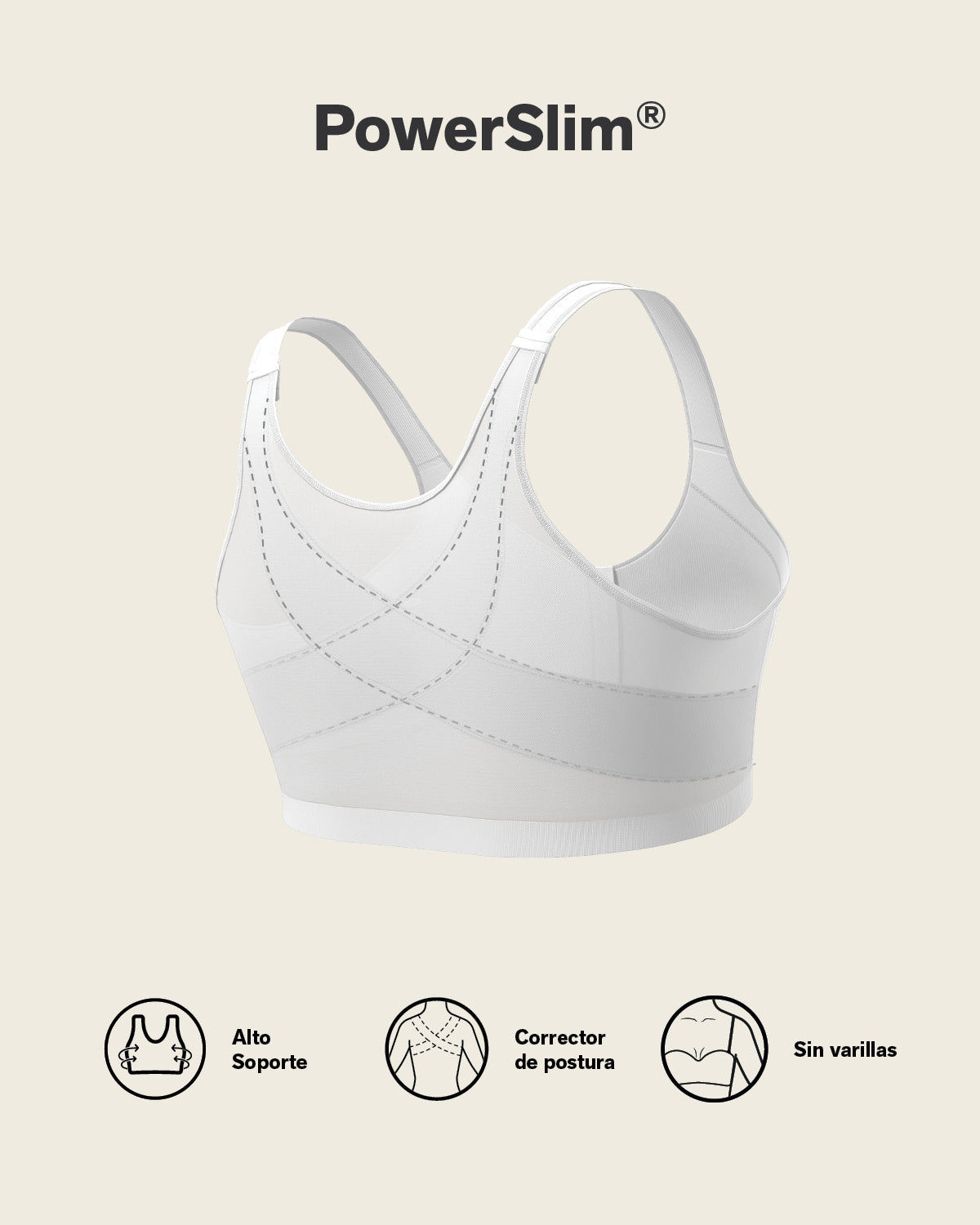 Unlined Wireless Posture Corrector Bra