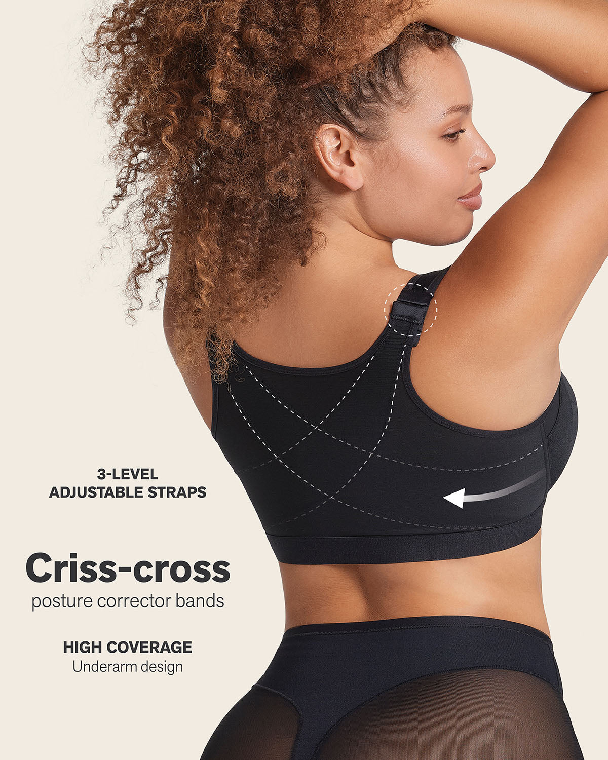 Unlined Wireless Posture Corrector Bra
