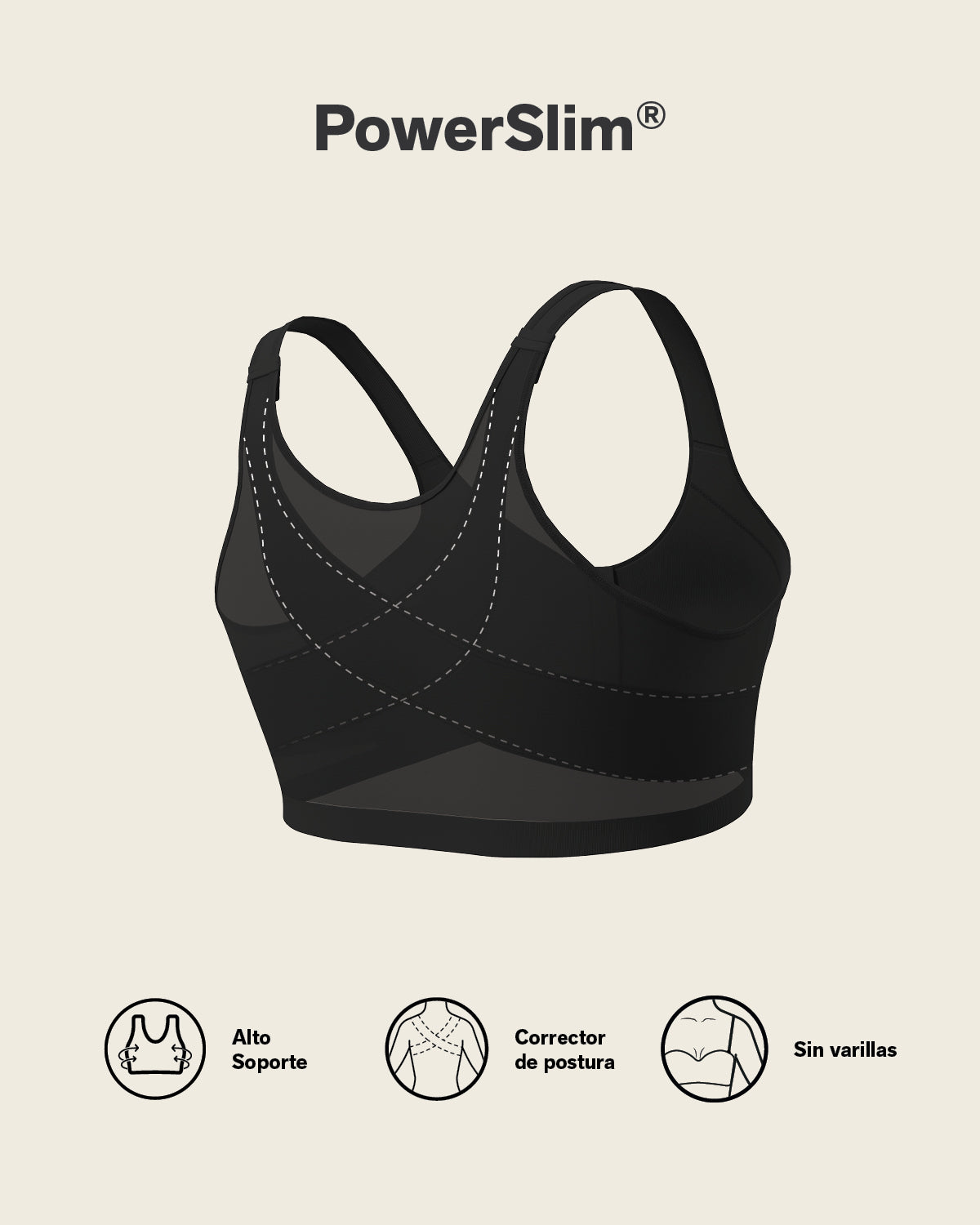 Unlined Wireless Posture Corrector Bra