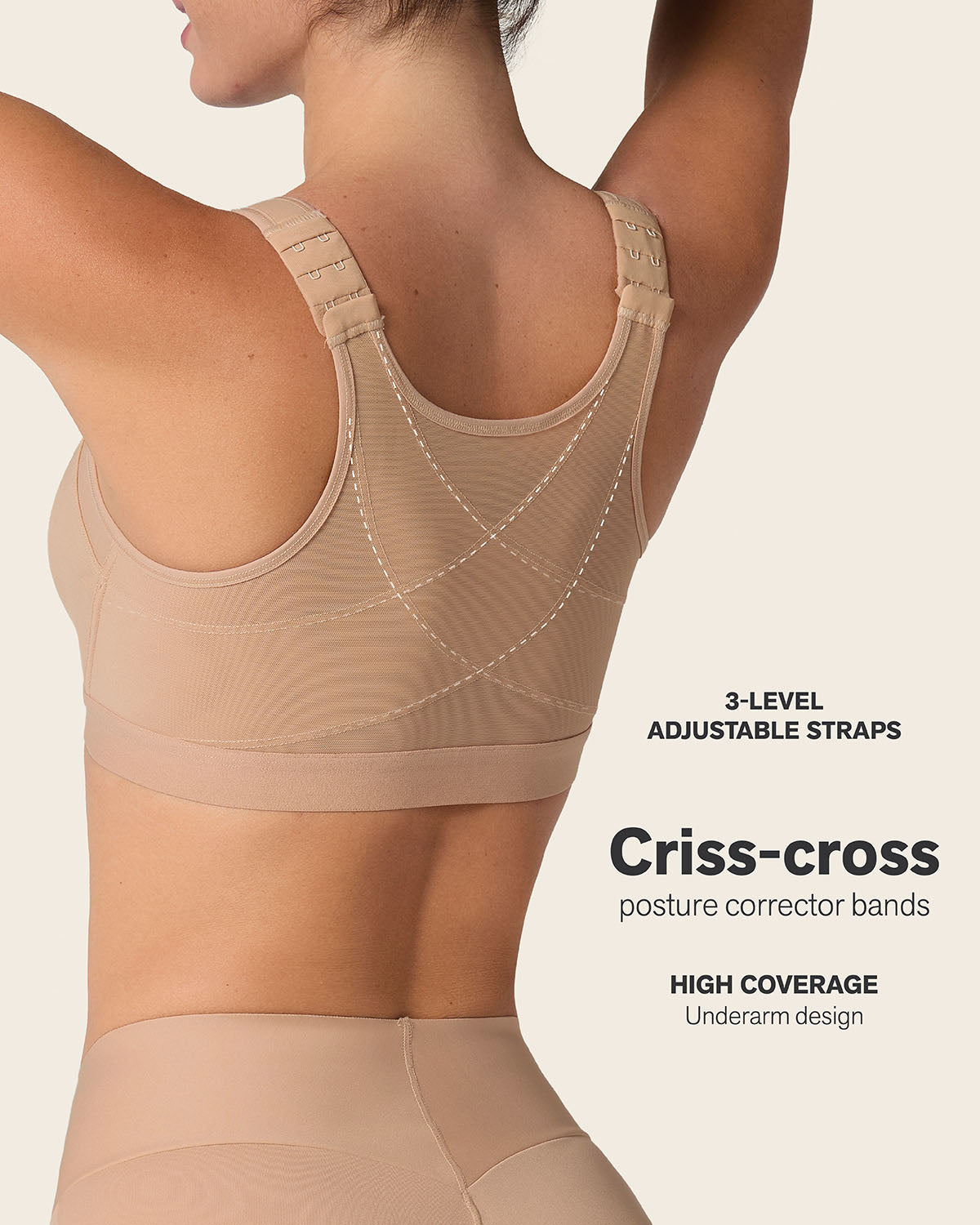 Unlined Wireless Posture Corrector Bra