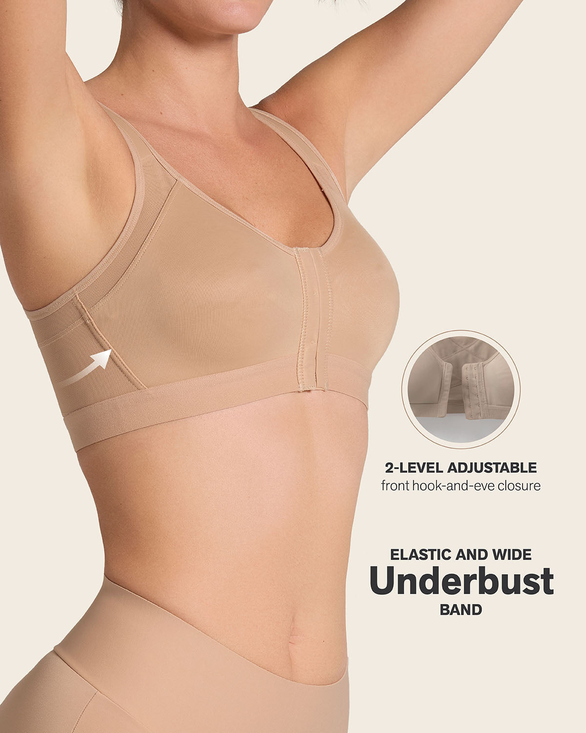 Unlined Wireless Posture Corrector Bra