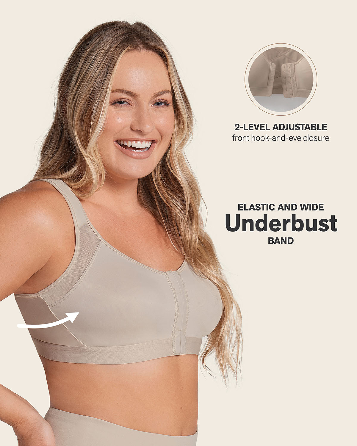 Unlined Wireless Posture Corrector Bra