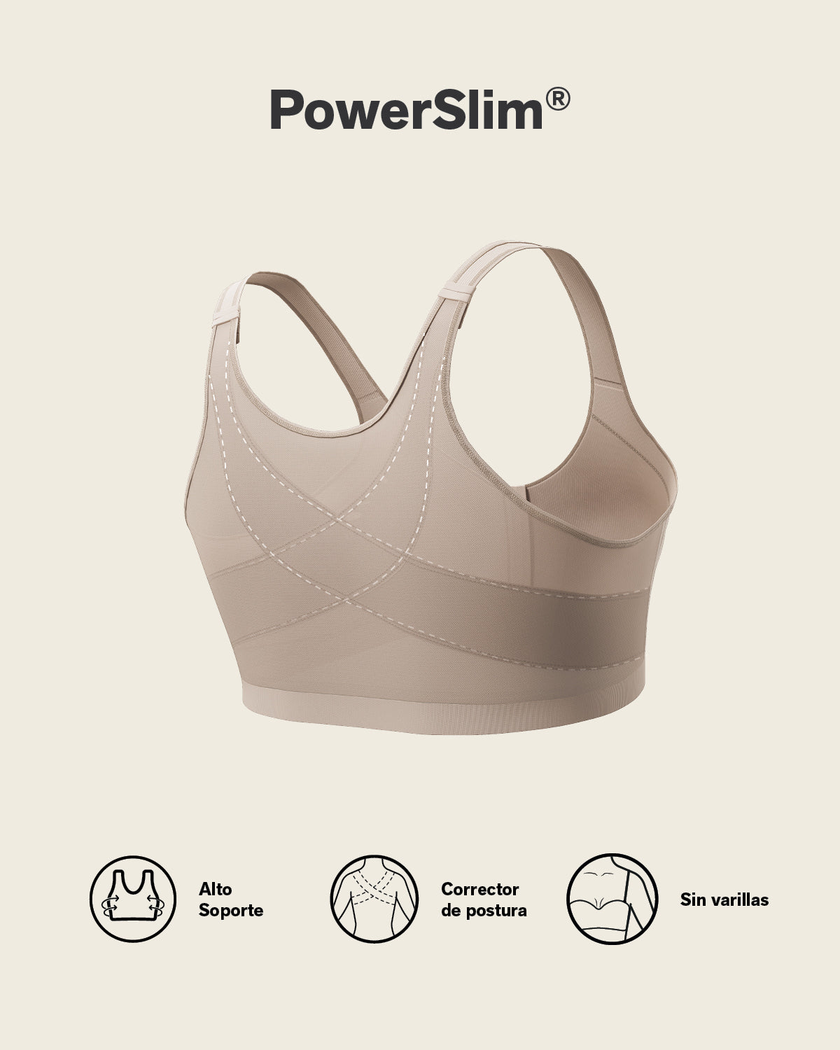 Unlined Wireless Posture Corrector Bra