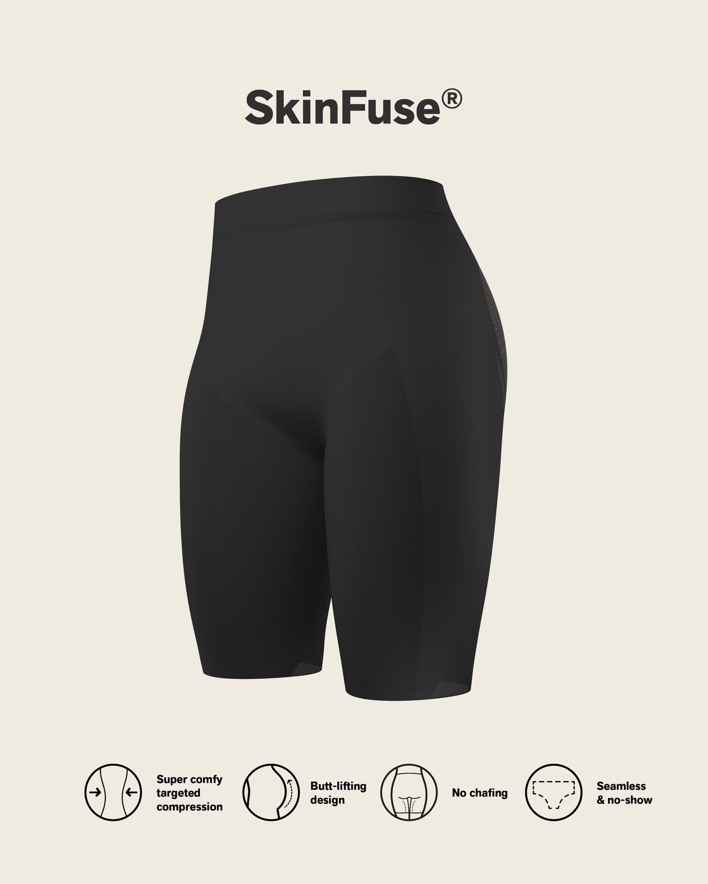 Well-Rounded Invisible Butt Lifter Shaper Short