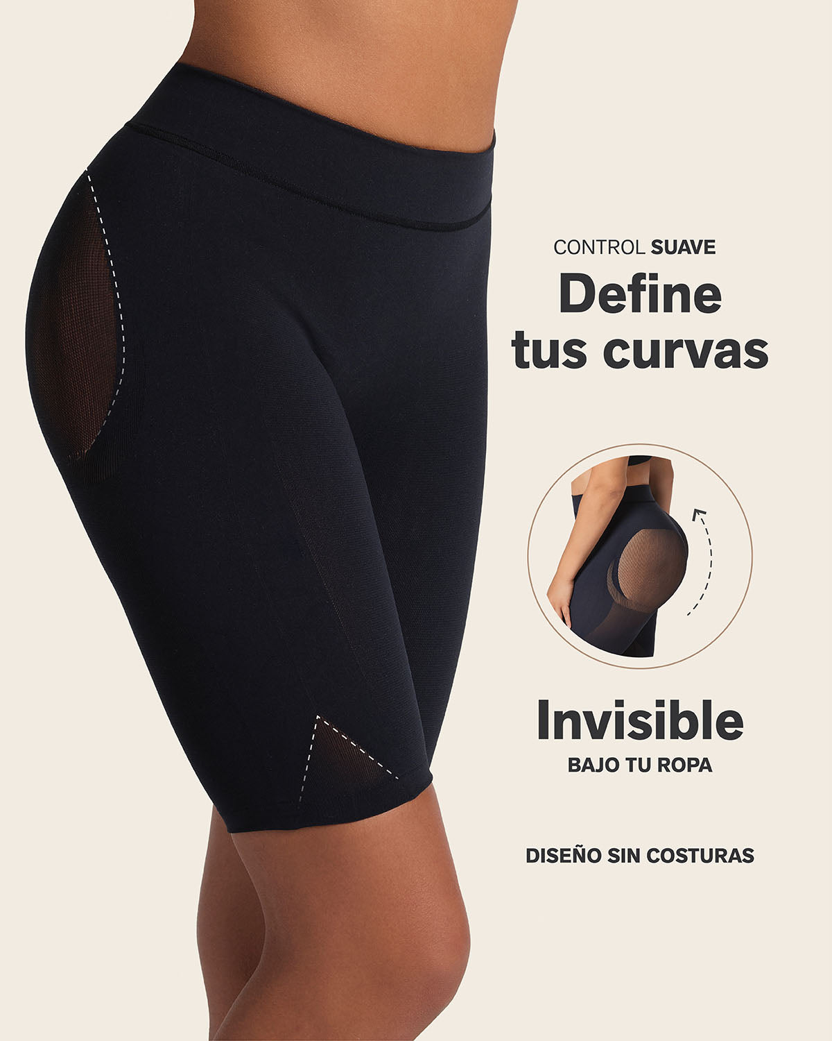 Well-Rounded Invisible Butt Lifter Shaper Short