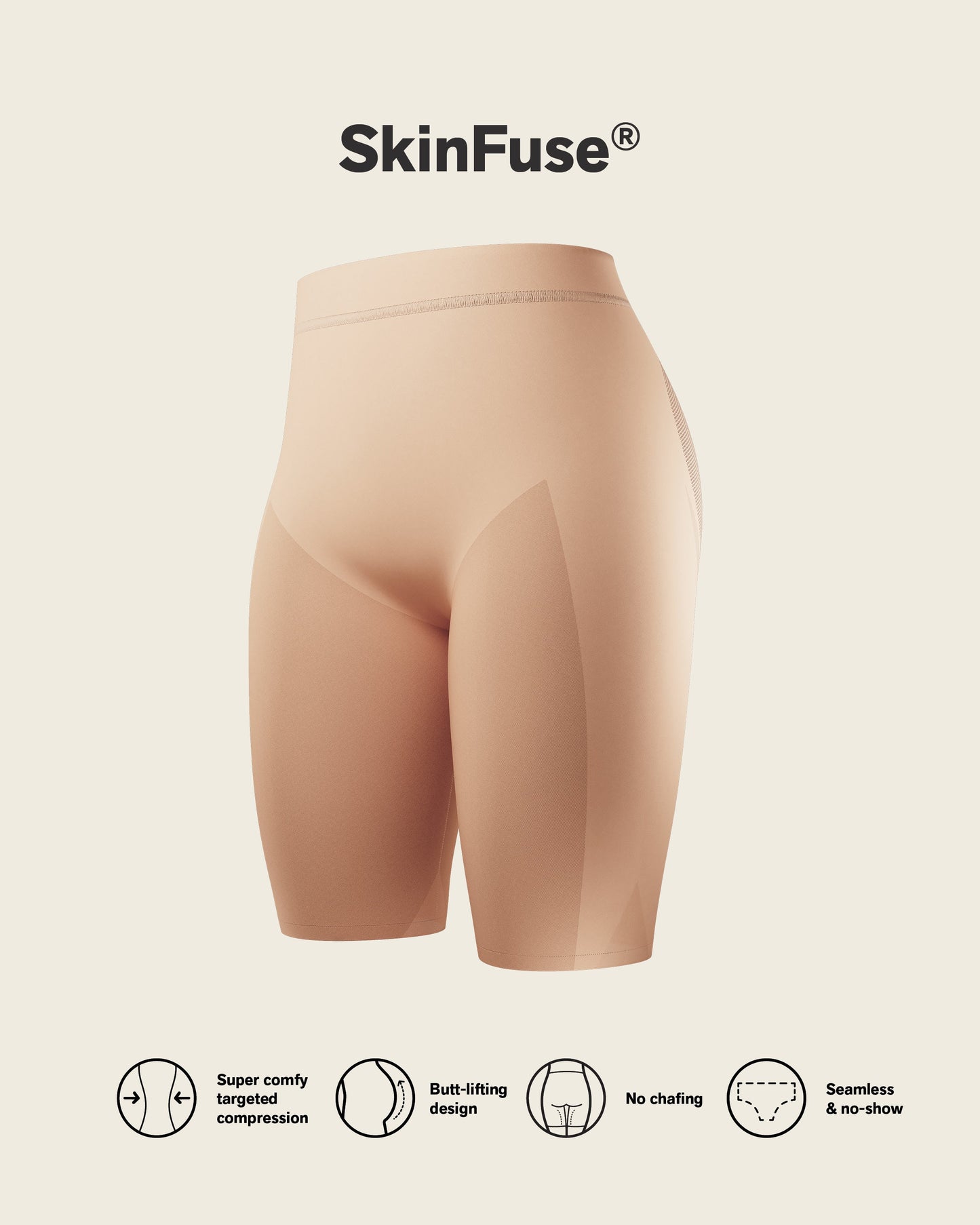 Well-Rounded Invisible Butt Lifter Shaper Short
