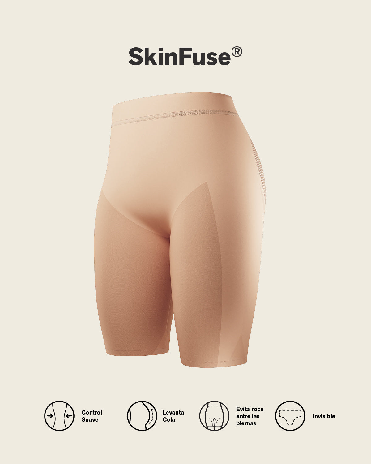 Well-Rounded Invisible Butt Lifter Shaper Short