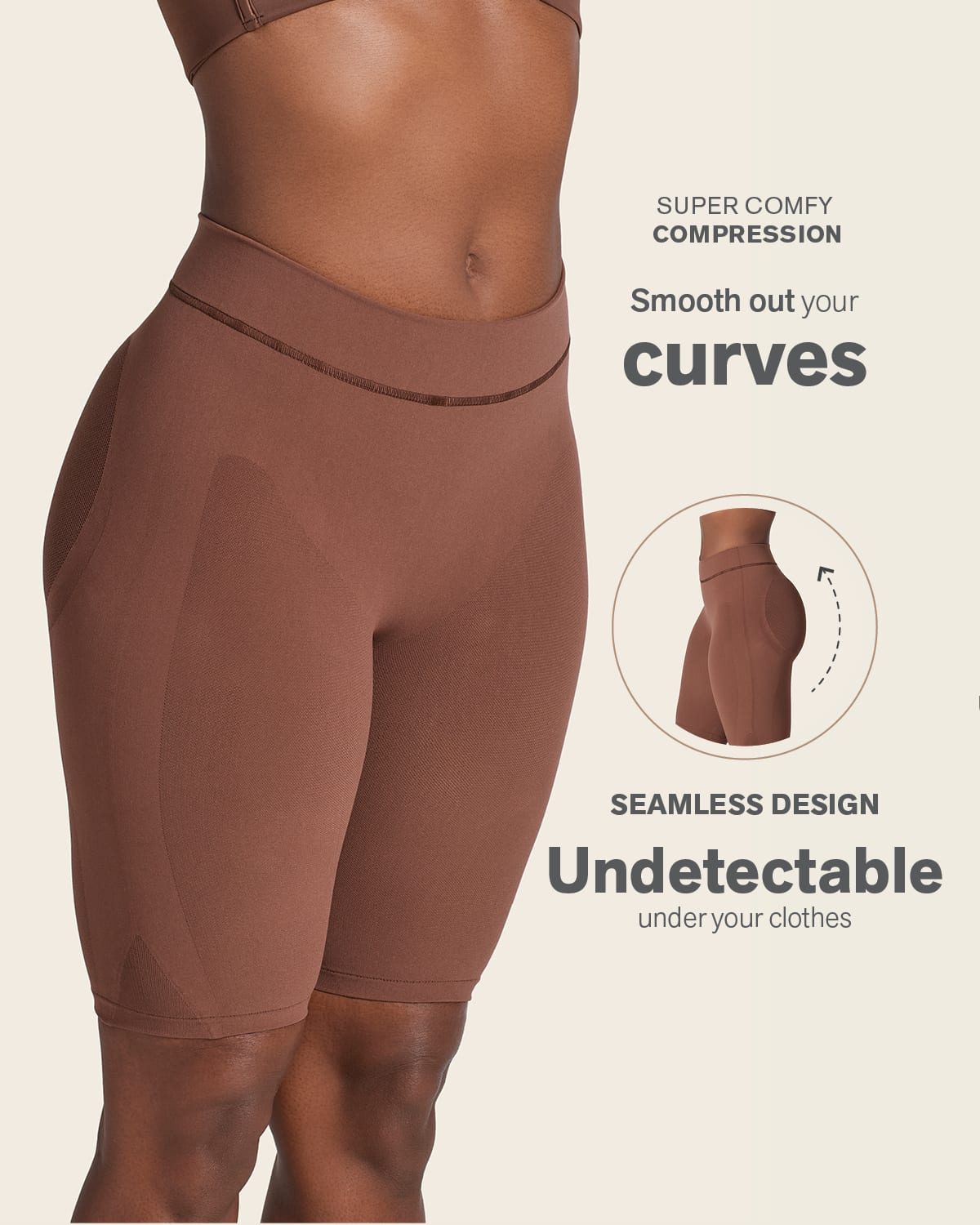 Well-Rounded Invisible Butt Lifter Shaper Short