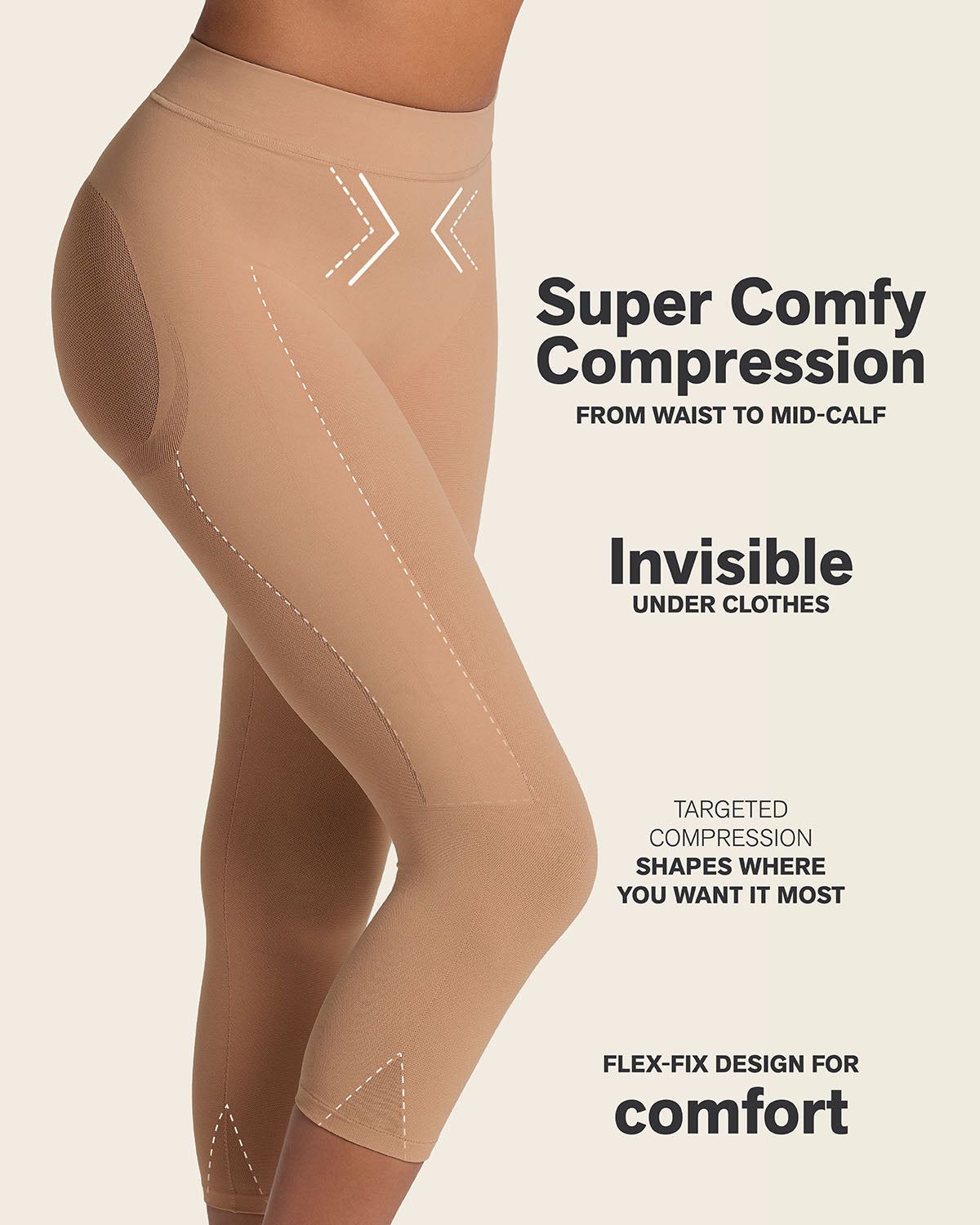 Invisible High-Waisted Capri Shaper