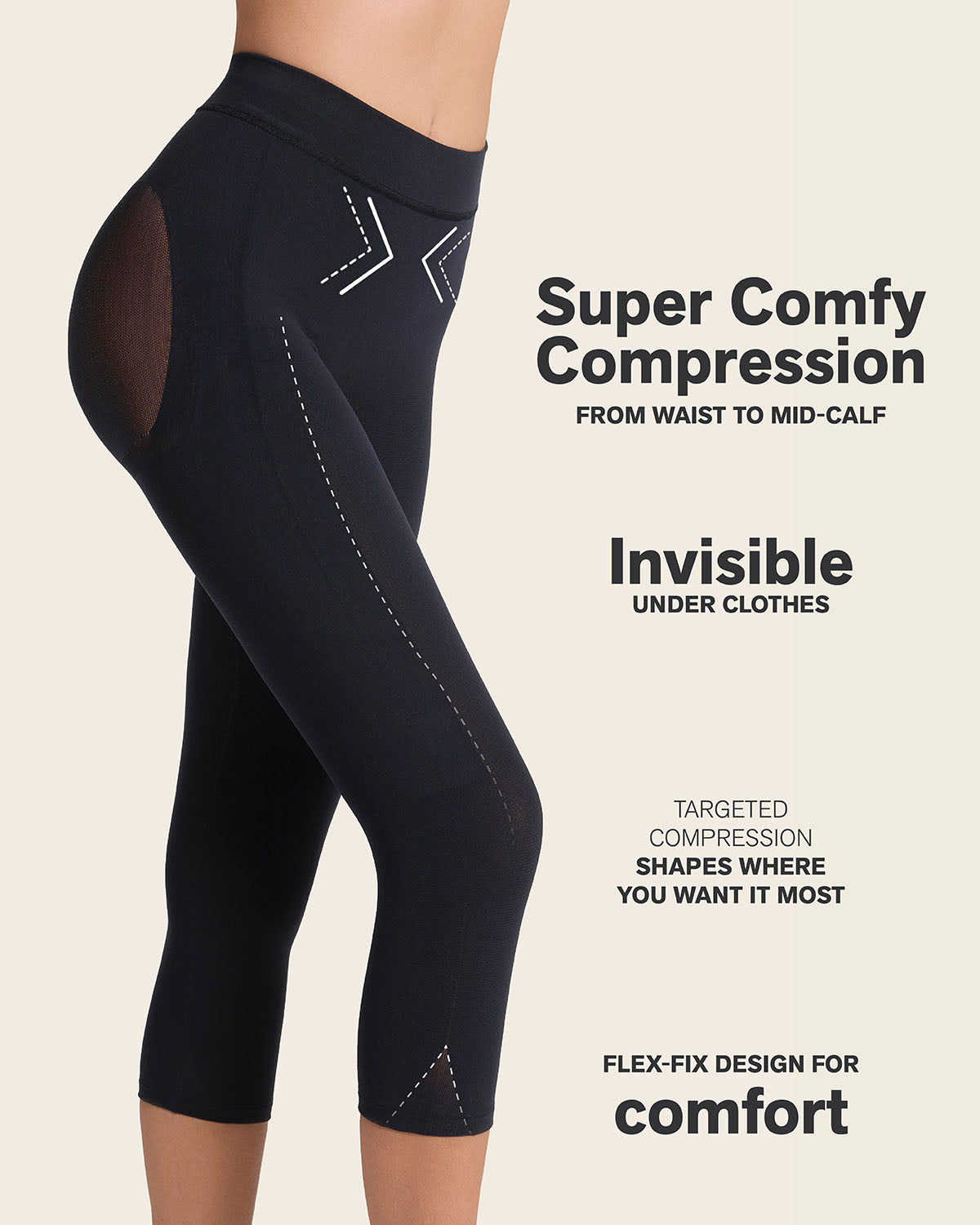 Invisible High-Waisted Capri Shaper