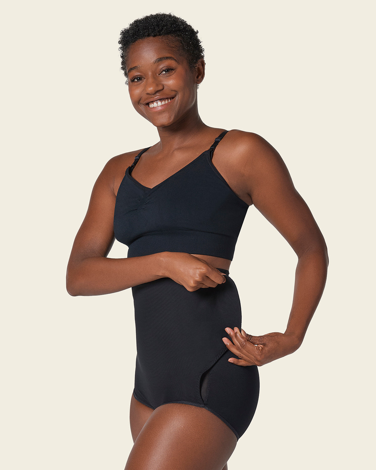 High-Waisted Firm Compression Post Surgical Panty with Adjustable Belly Wrap