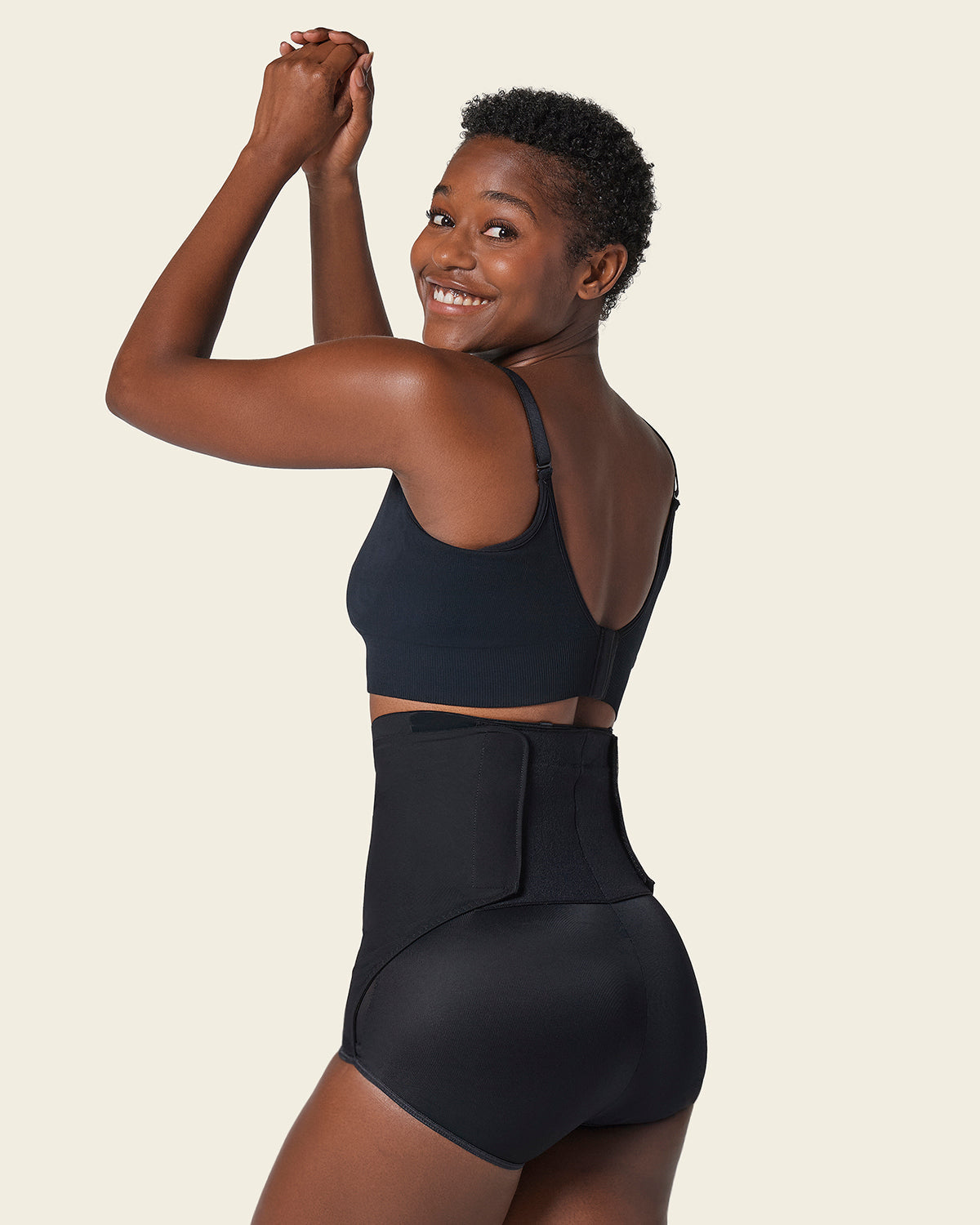 High-Waisted Firm Compression Post Surgical Panty with Adjustable Belly Wrap