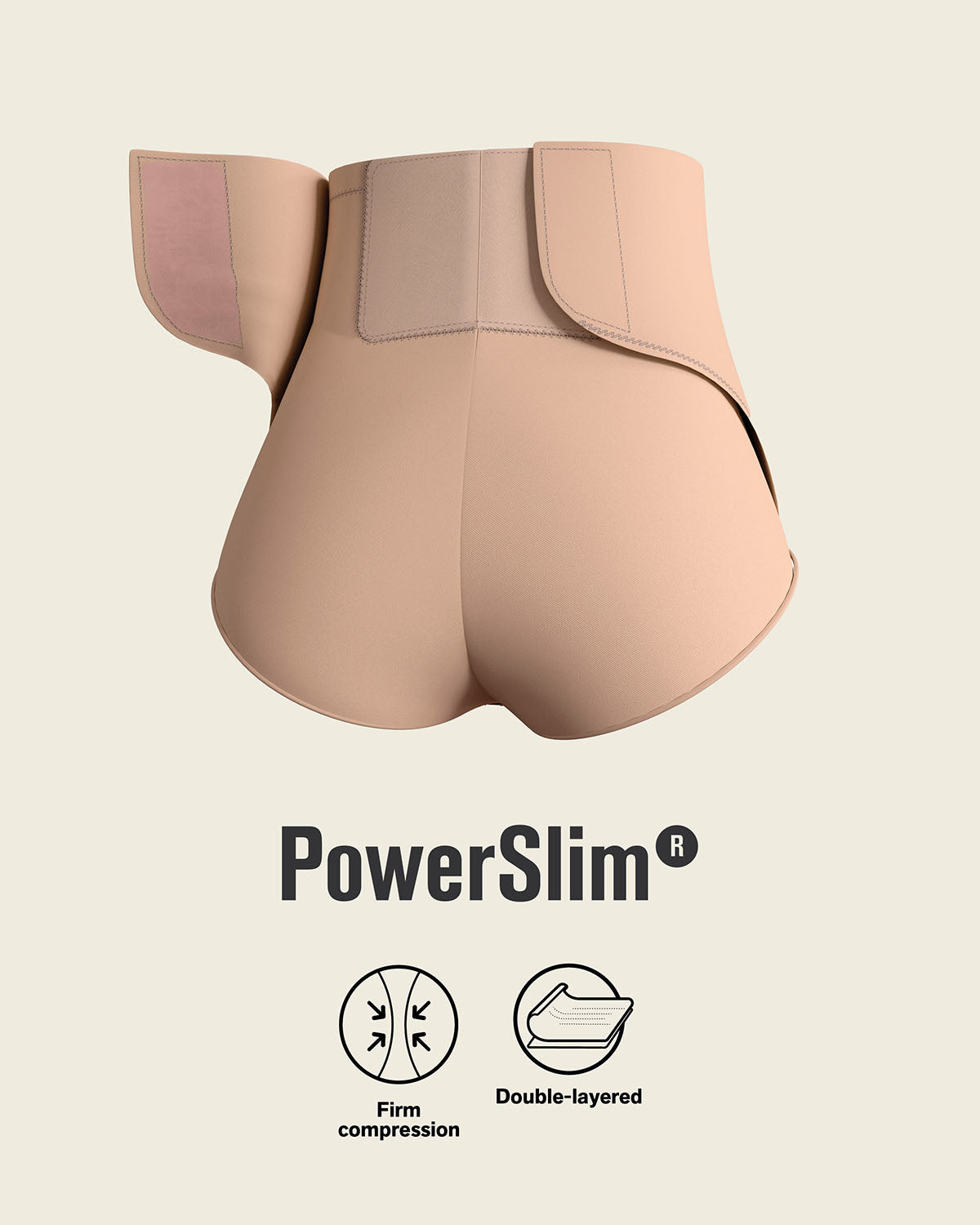 High-Waisted Firm Compression Post Surgical Panty with Adjustable Belly Wrap