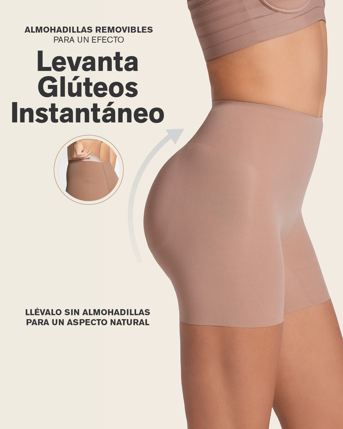 Undetectable Padded Butt Lifter Shaper Short