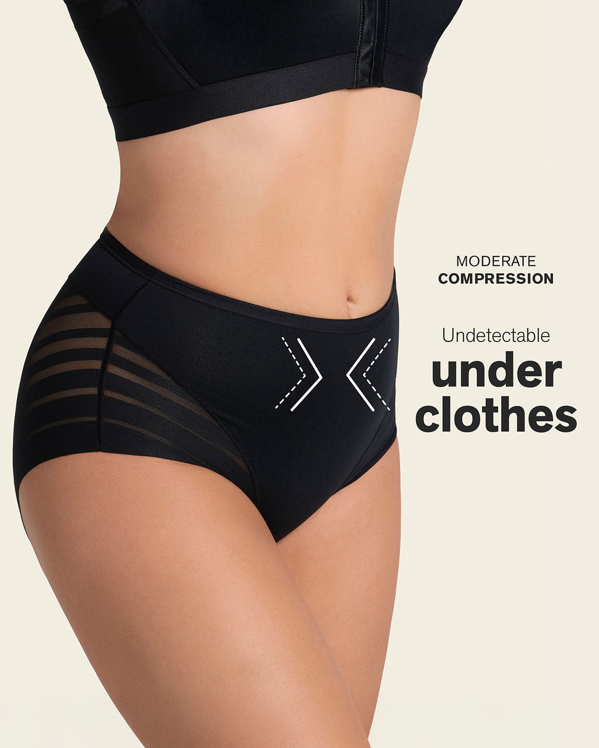 2-Pack Stripe Undetectable Lace Classic Shaper Panties