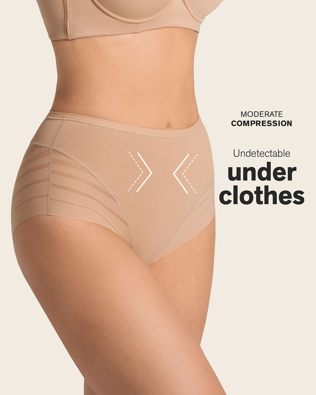 2-Pack Stripe Undetectable Lace Classic Shaper Panties