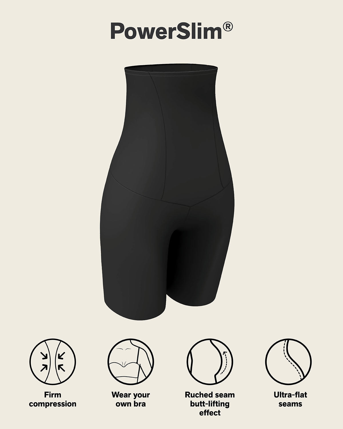 Extra High Waisted Firm Shaper Short