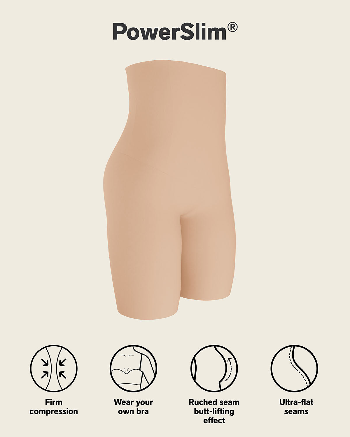 Extra High Waisted Firm Shaper Short