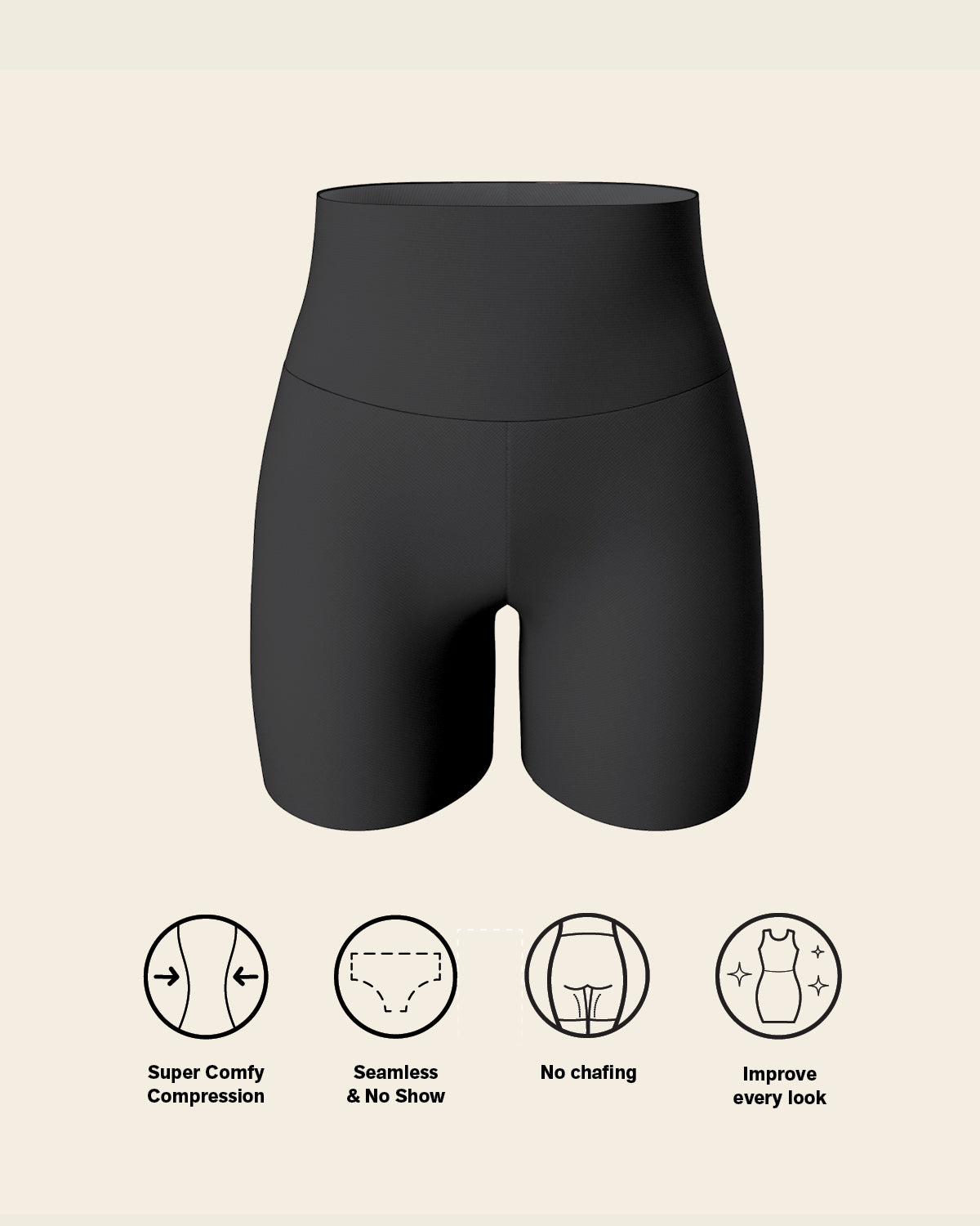 Stay-In-Place Seamless Shapewear Shorts
