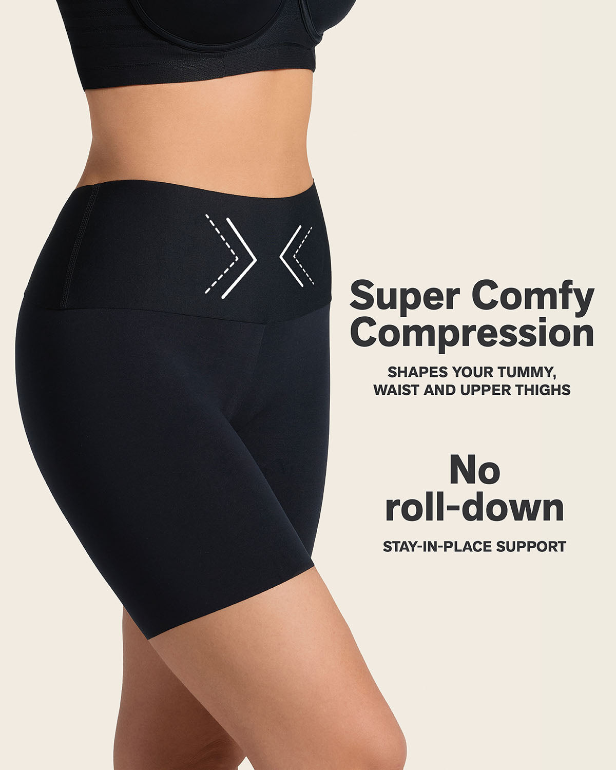 Stay-In-Place Seamless Shapewear Shorts