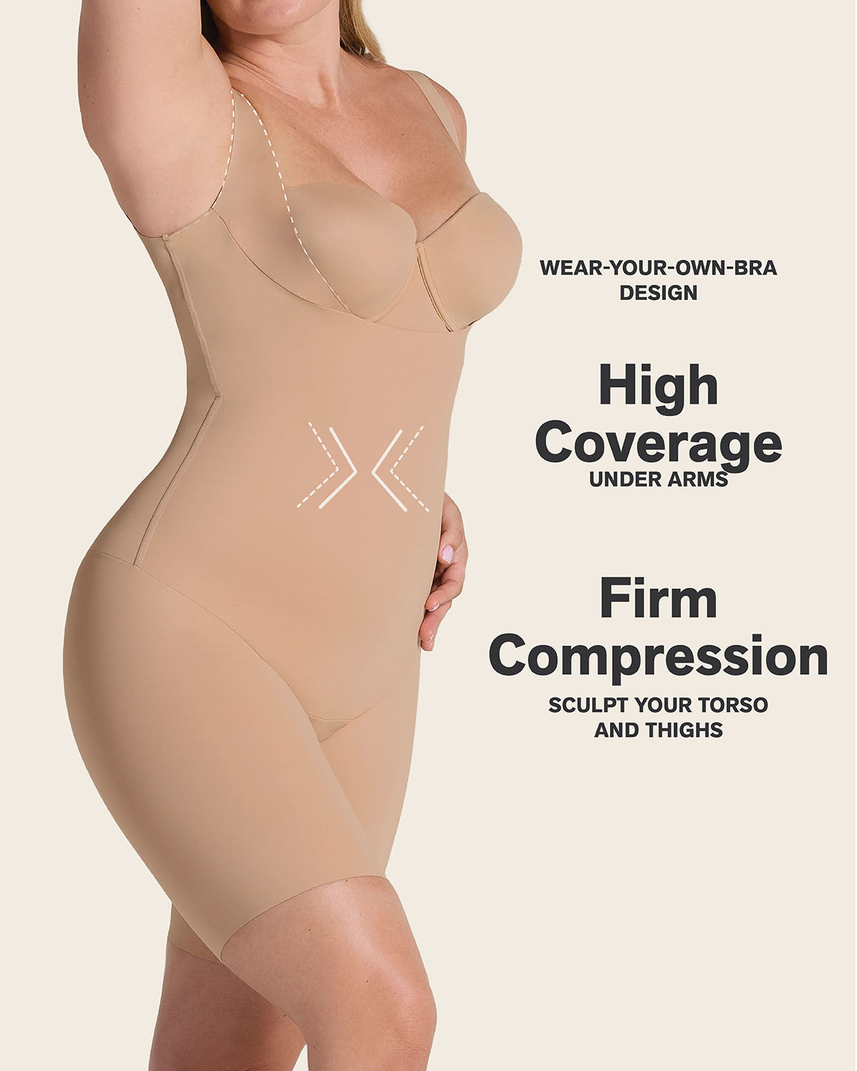 Undetectable Step-in Mid-Thigh Body Shaper