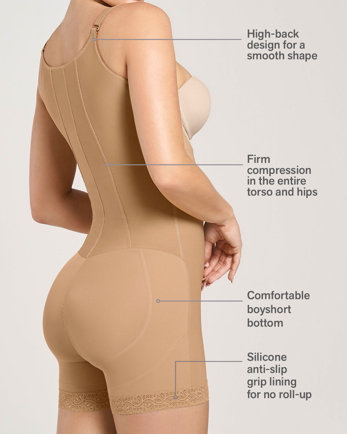 Post-Surgical Short Girdle with Front Hook-and-Eye Closure