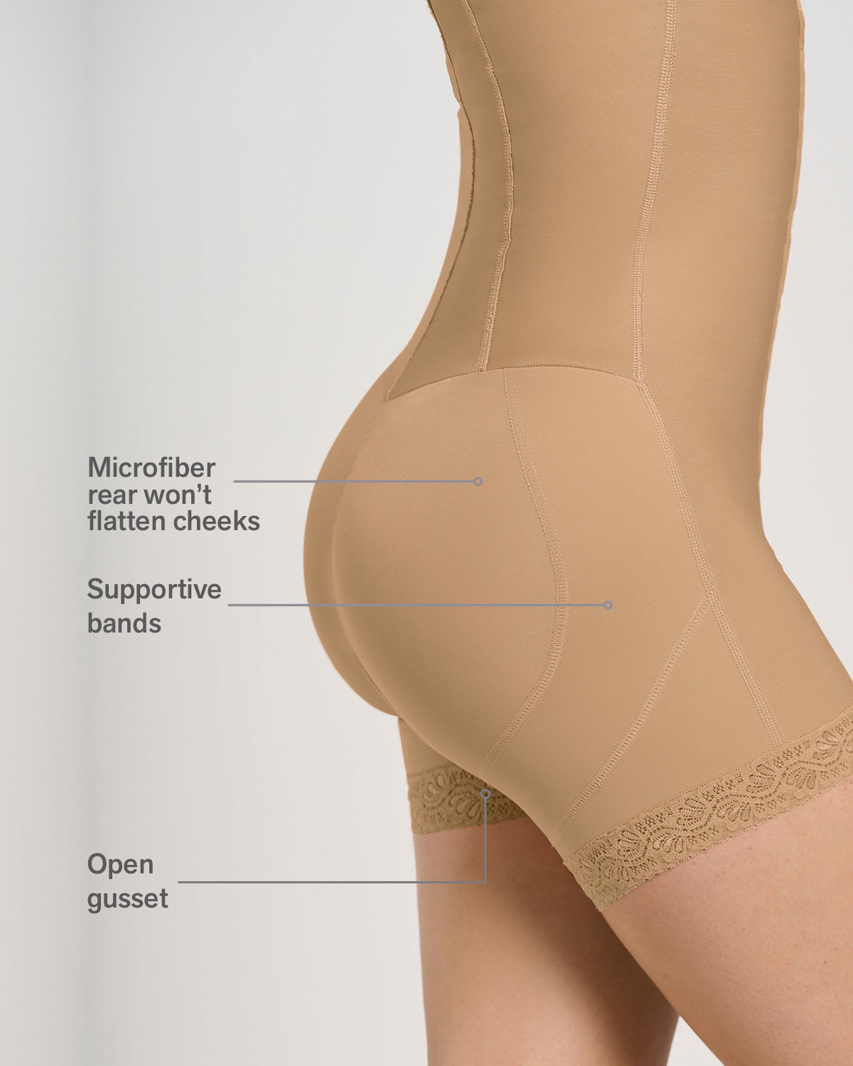 Post-Surgical Short Girdle with Front Hook-and-Eye Closure