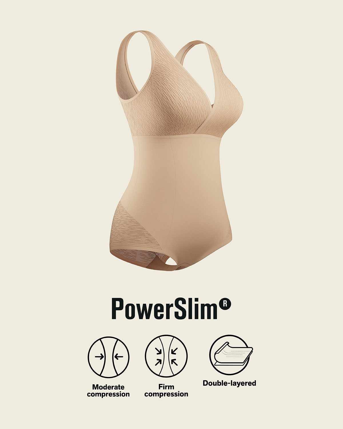 Sheer Stripe Detail Sculpting Bodysuit