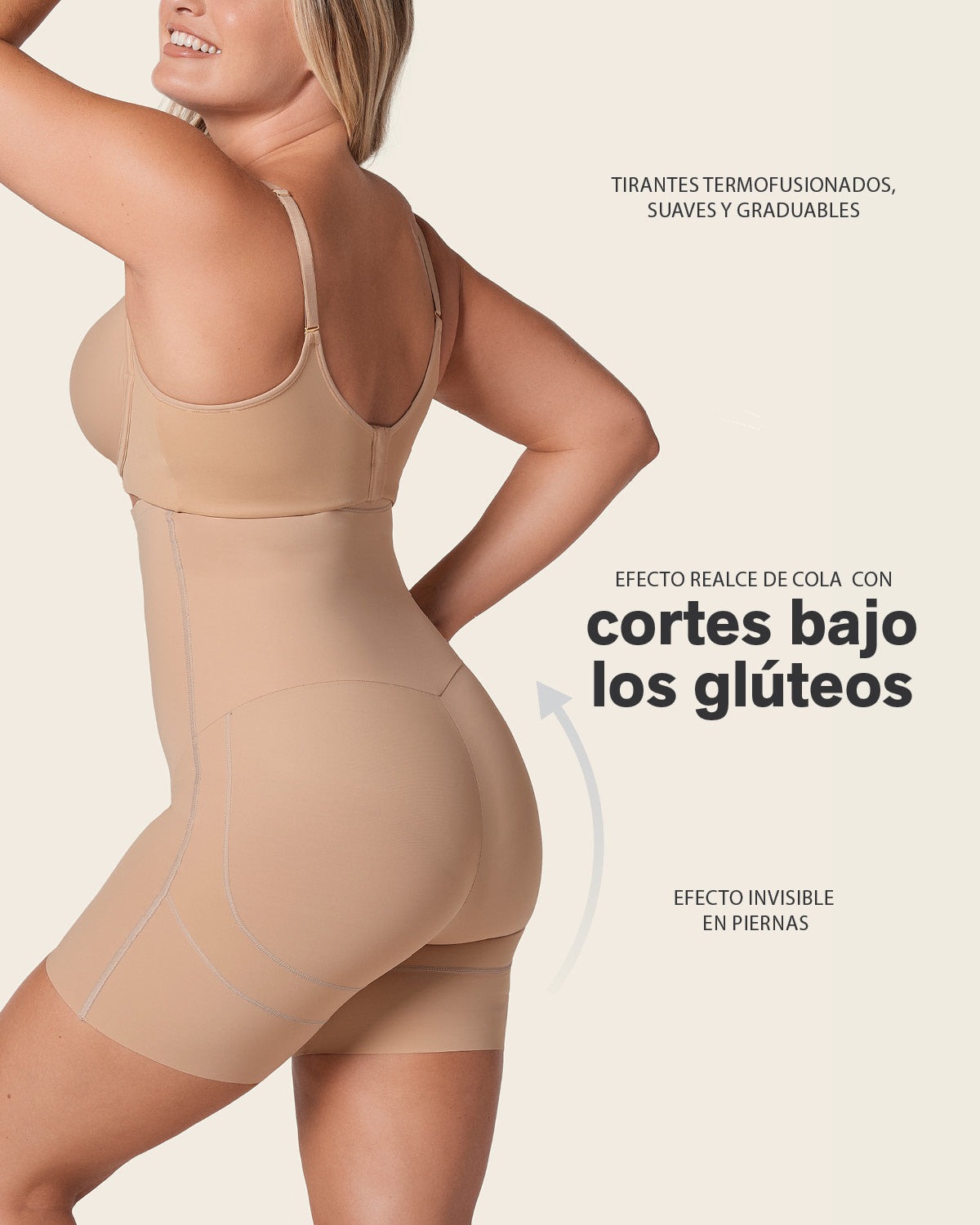 Strapless Sculpting Step-in Body Shaper with Short Bottom