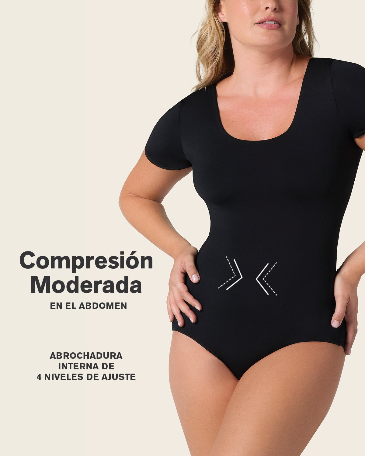 Short Sleeve Round Neck Shaper Bodysuit