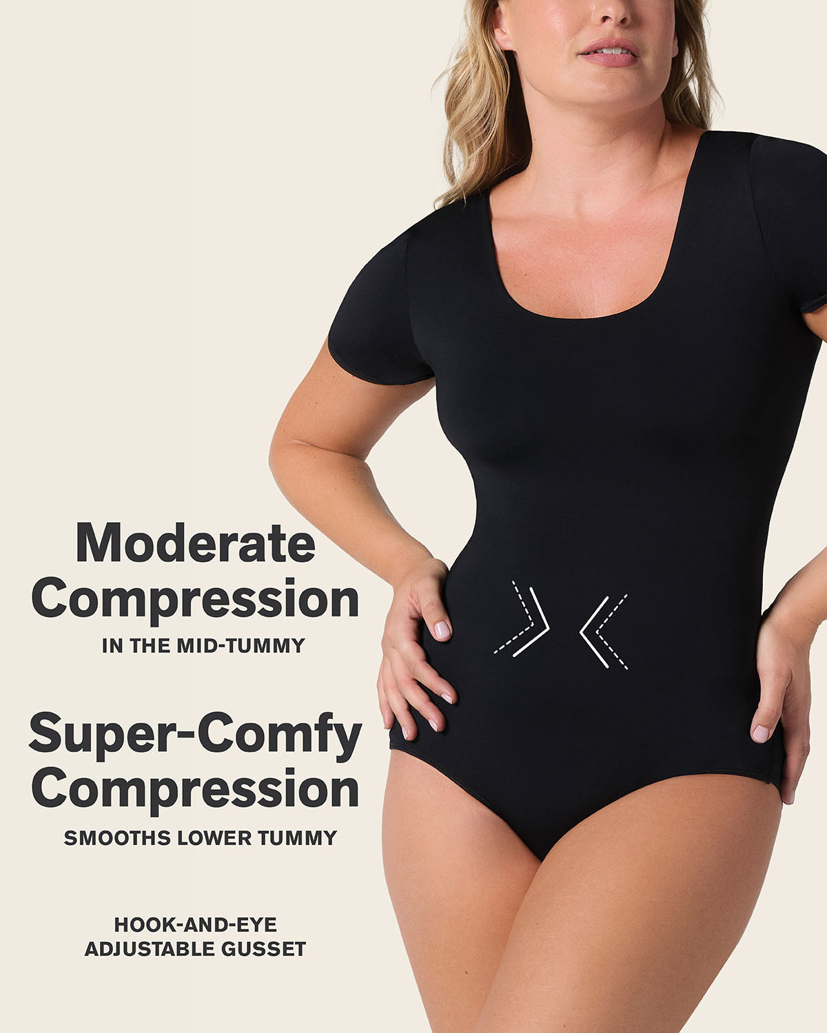 Short Sleeve Round Neck Shaper Bodysuit