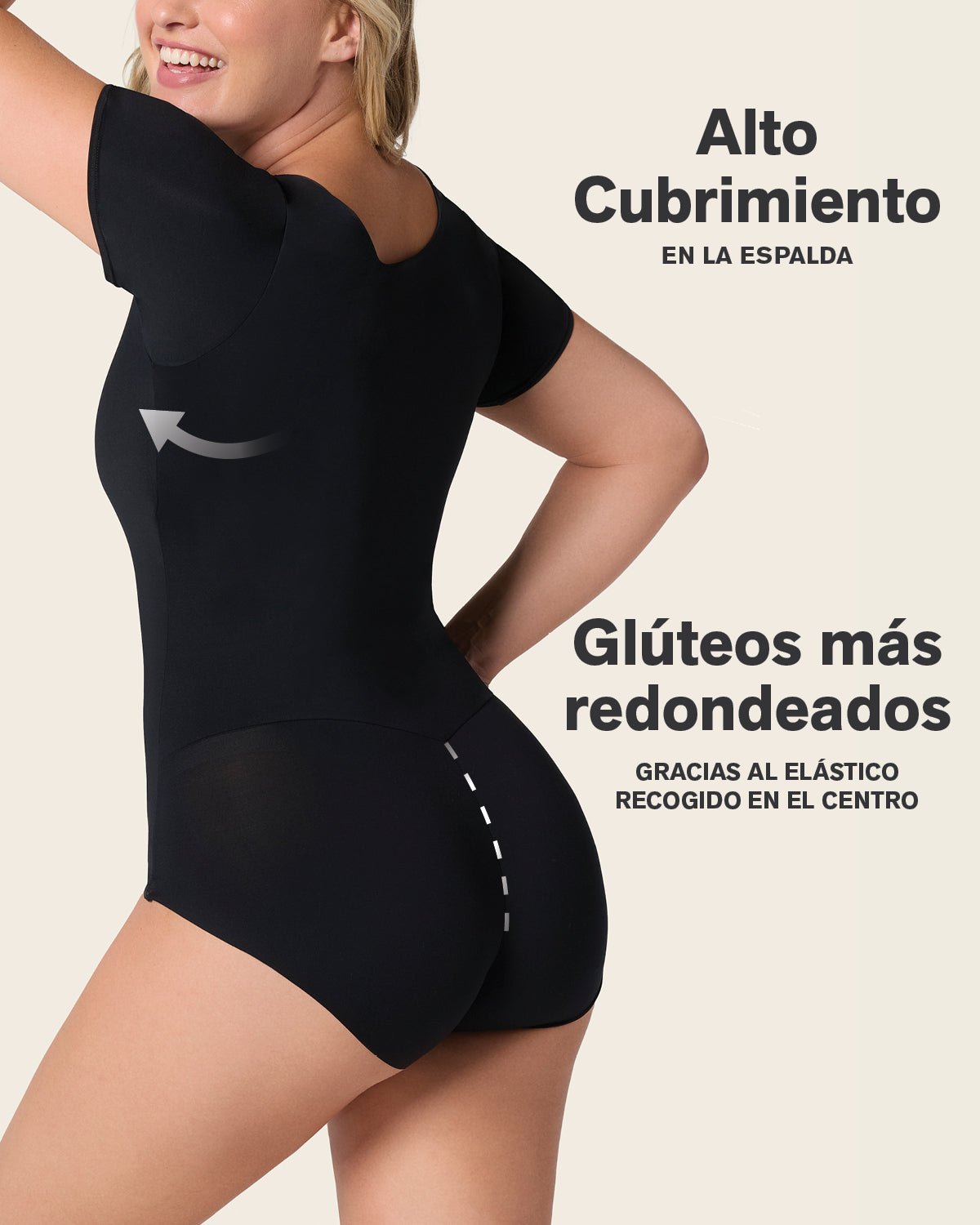 Short Sleeve Round Neck Shaper Bodysuit