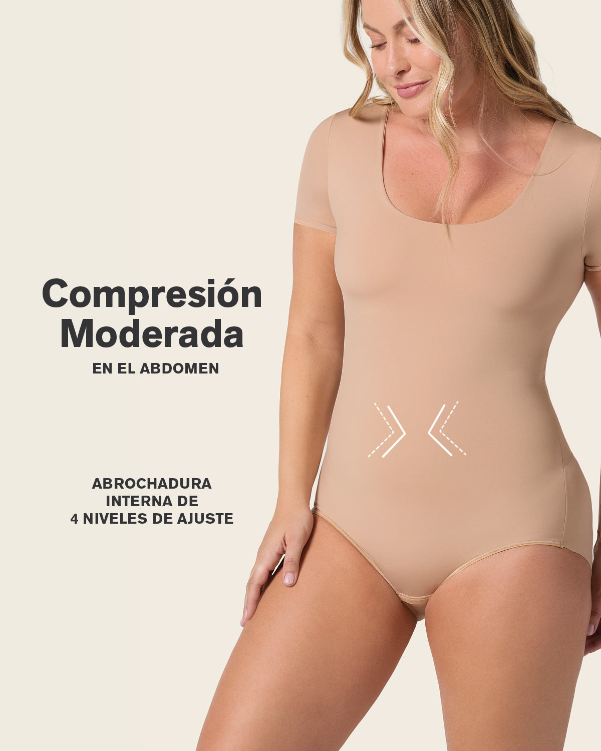 Short Sleeve Round Neck Shaper Bodysuit