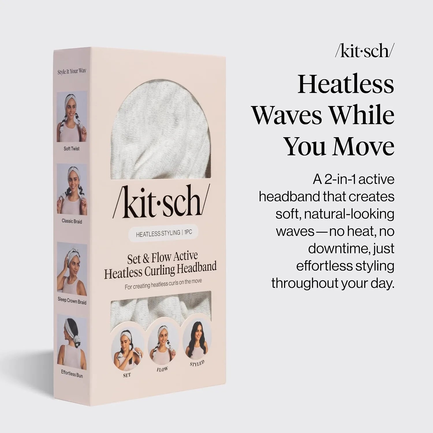 Heatless Curling Headband Set for Soft Overnight Waves – product detail 3