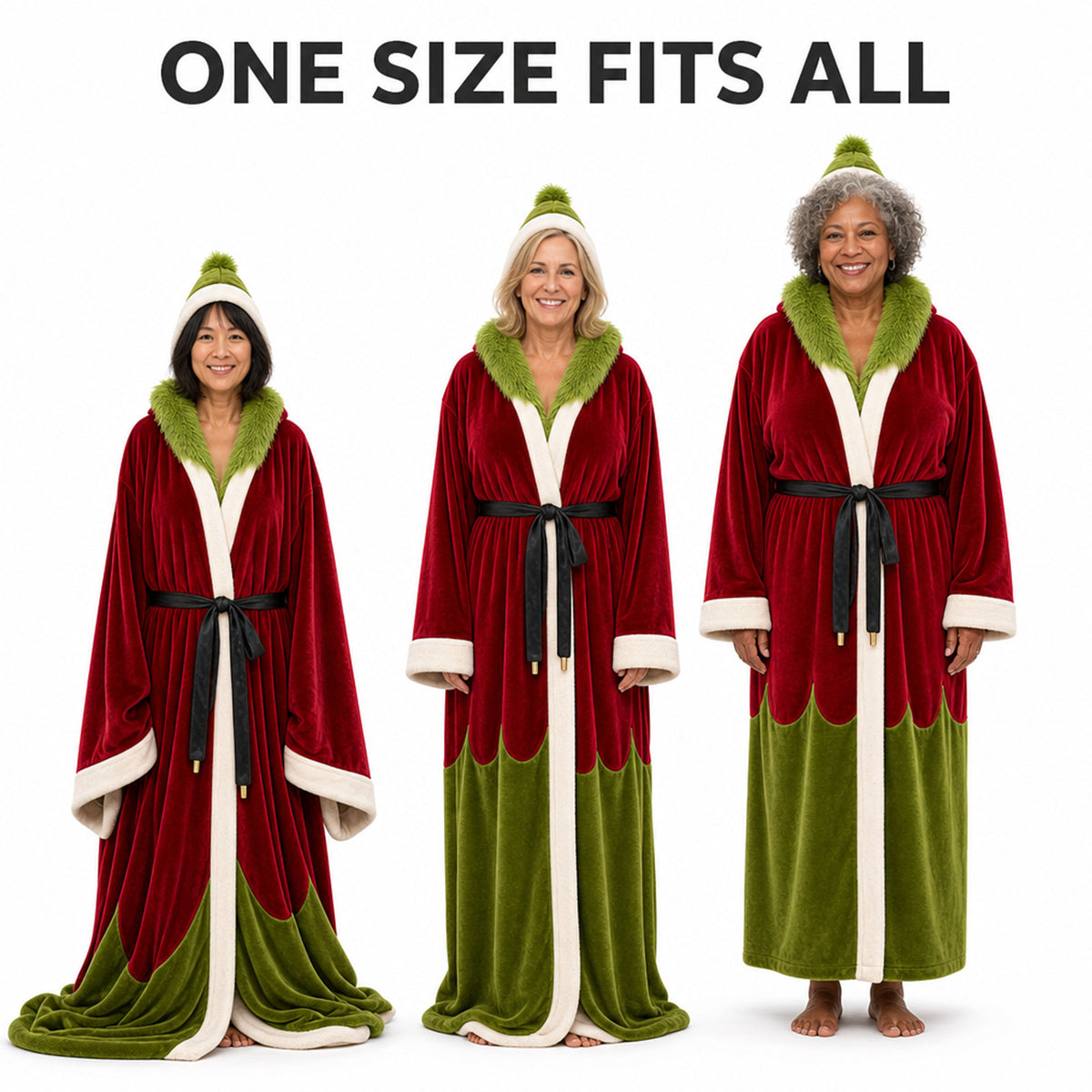 Women's Christmas Heated Hooded Cloak