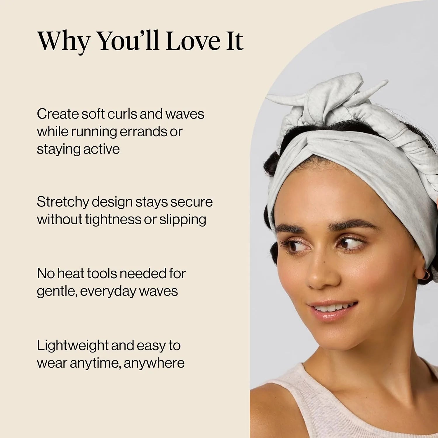 Heatless Curling Headband Set for Soft Overnight Waves – product detail 4