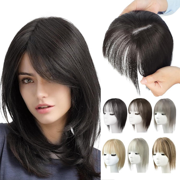 Hair Toppers for Women. 360° 3D Cover Wispy Bangs Hair Pieces for Women.New Upgraded model