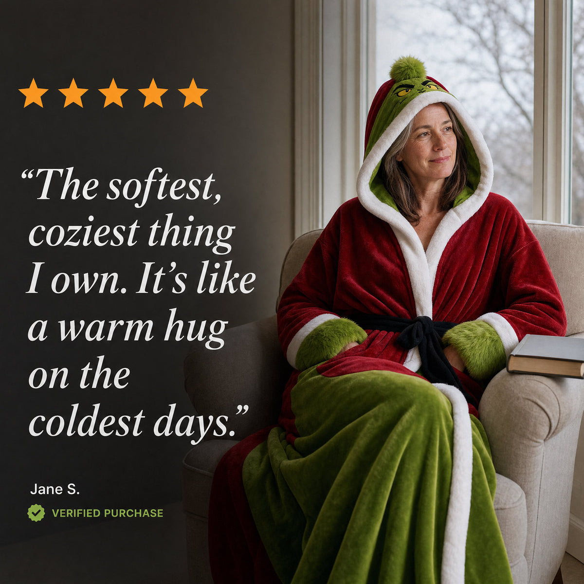 Women's Christmas Heated Hooded Cloak