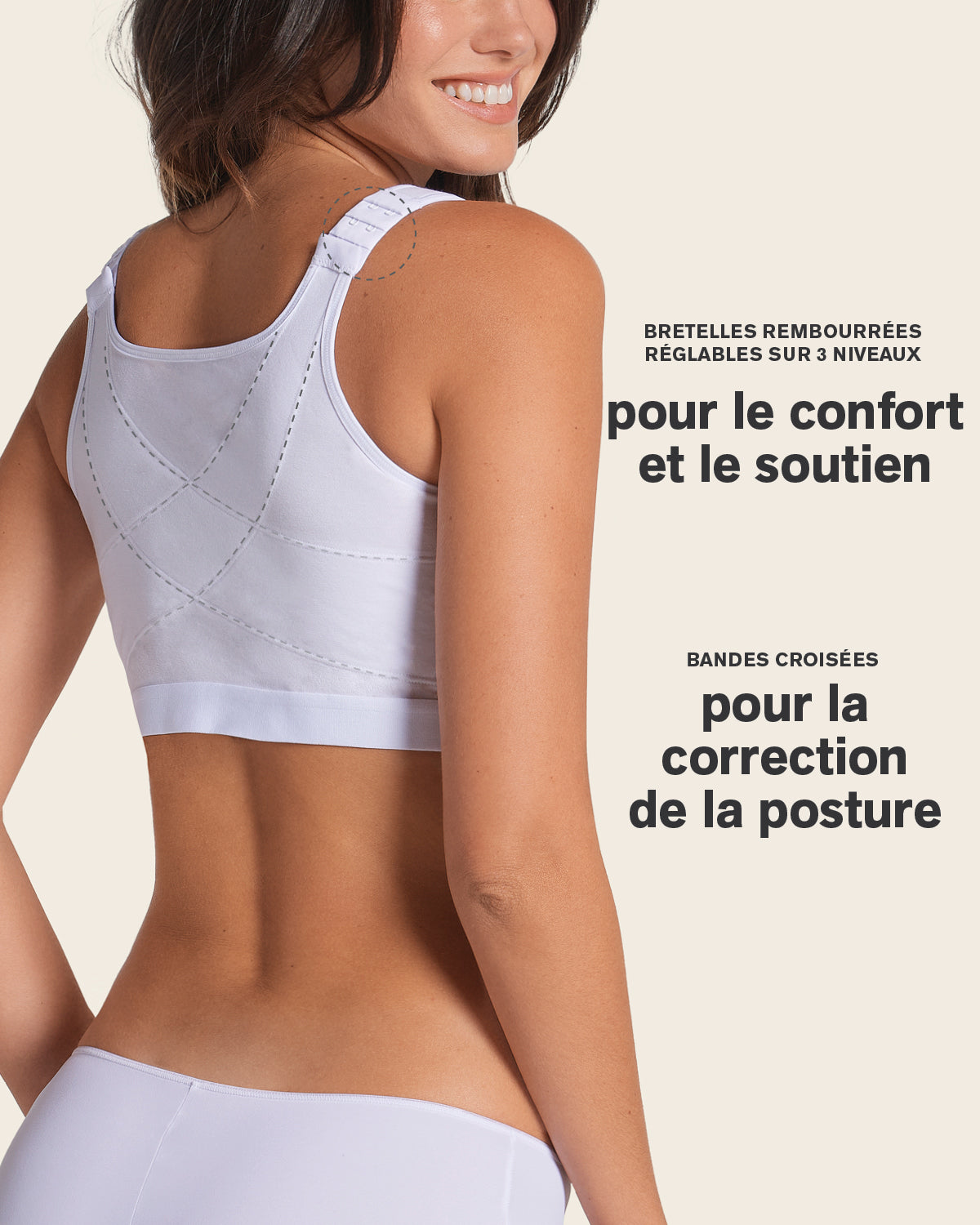 Stretch Cotton Wireless Posture Corrector Bra