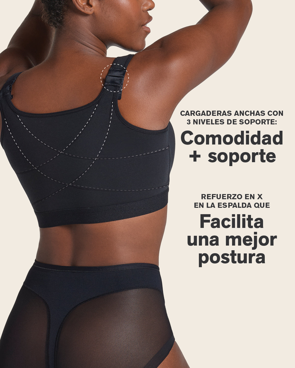 Stretch Cotton Wireless Posture Corrector Bra