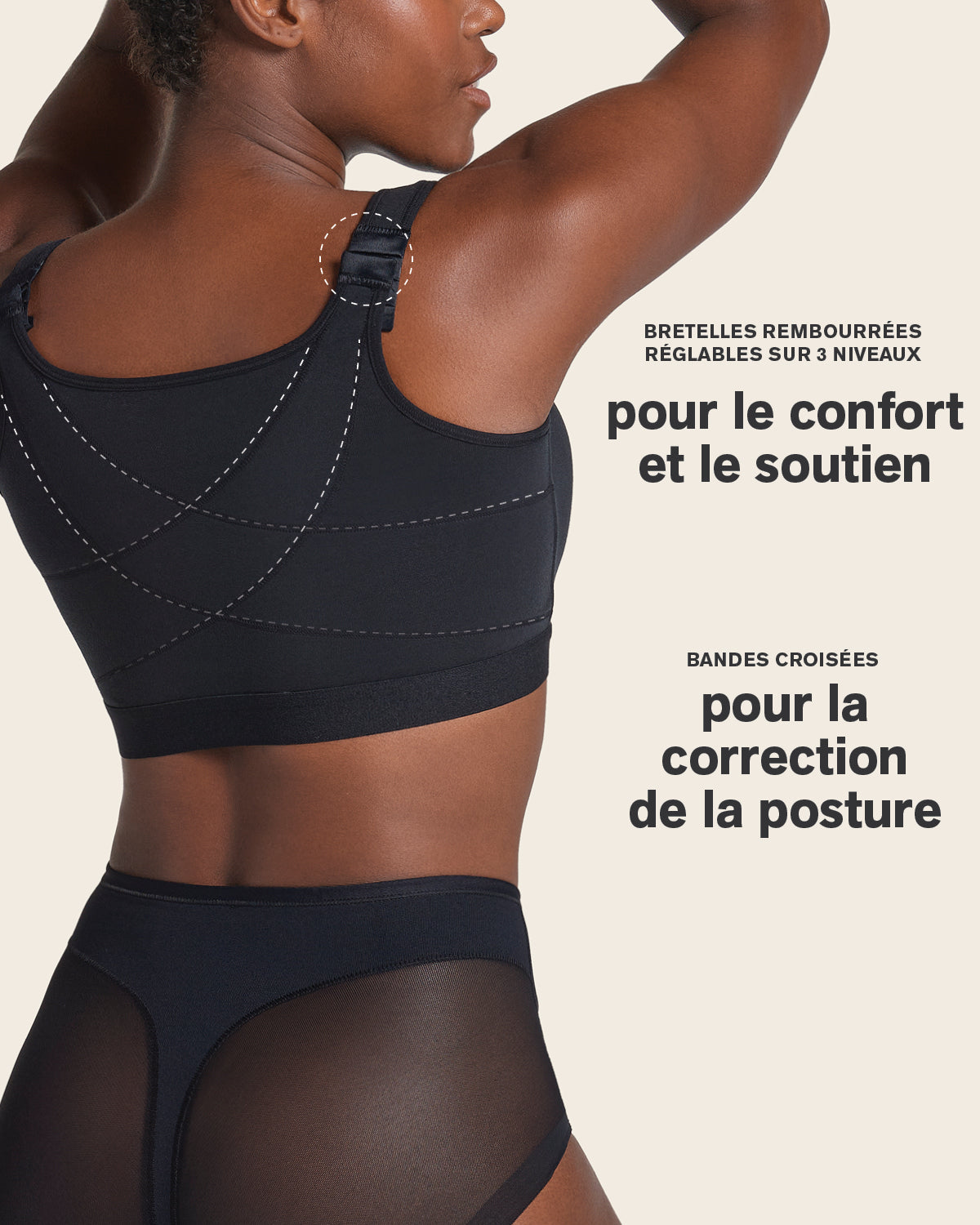 Stretch Cotton Wireless Posture Corrector Bra